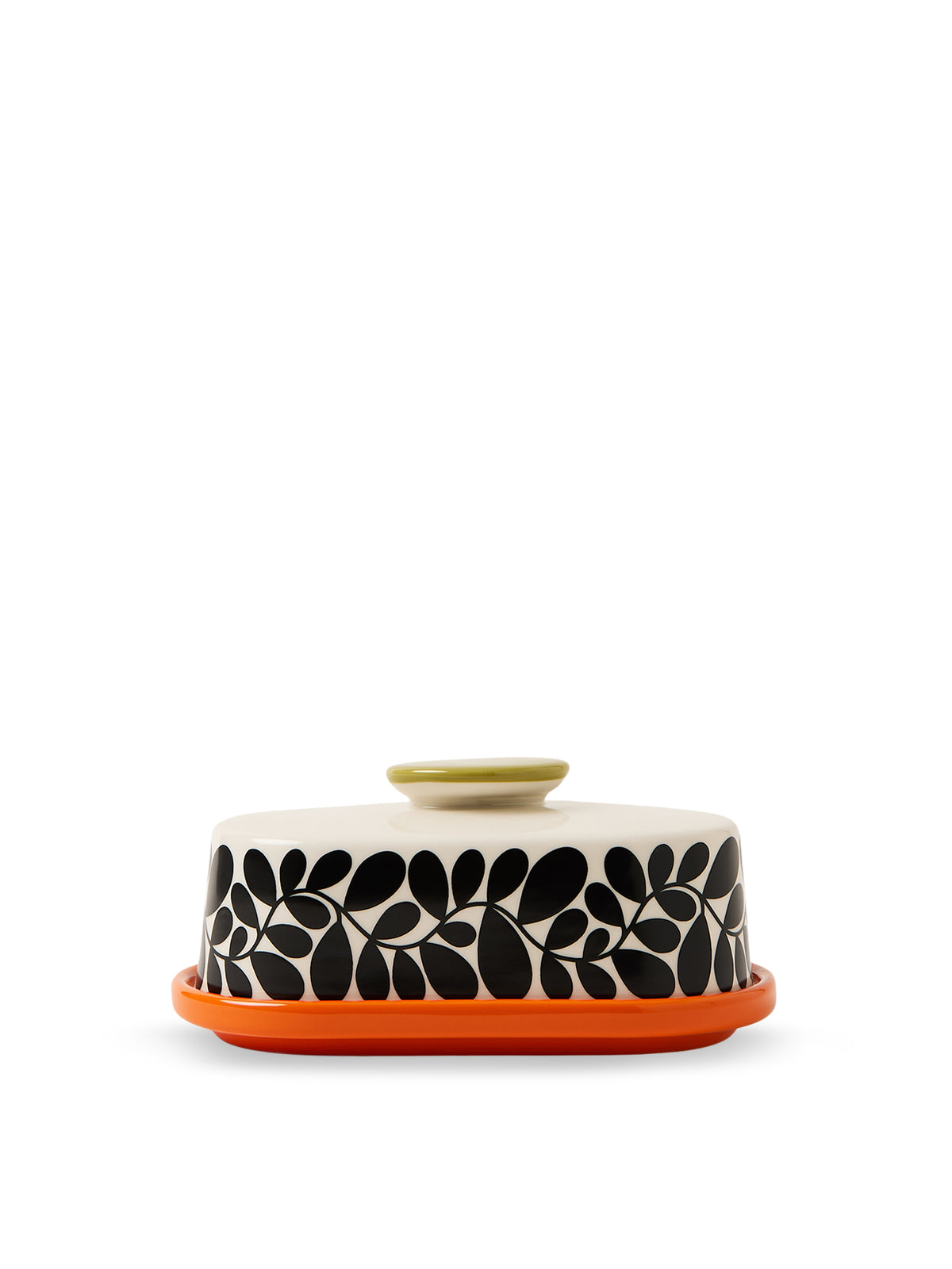 Sycamore Stripe Butter Dish Orange