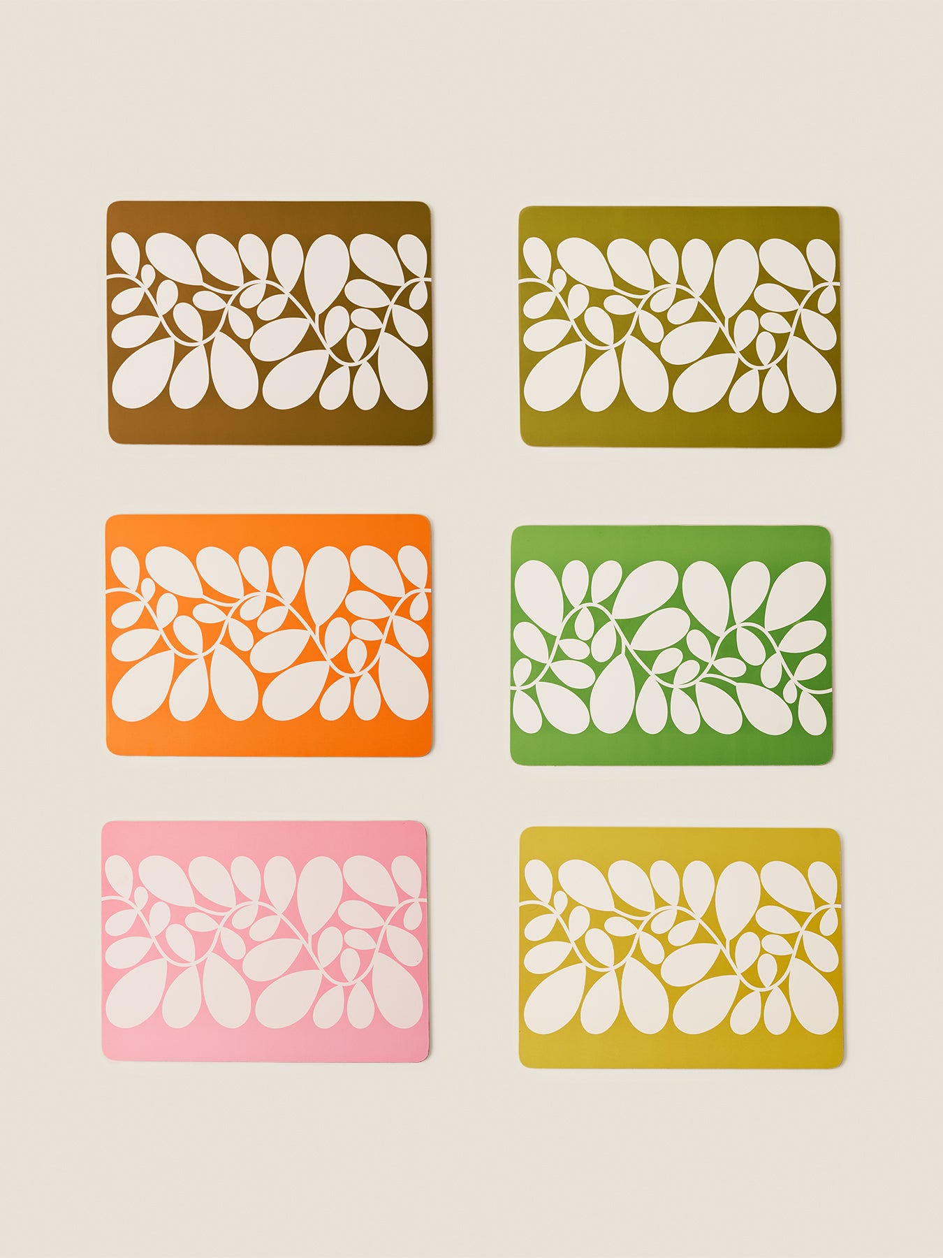 Sycamore Stripe Set of 6 Cork-Backed Placemats
