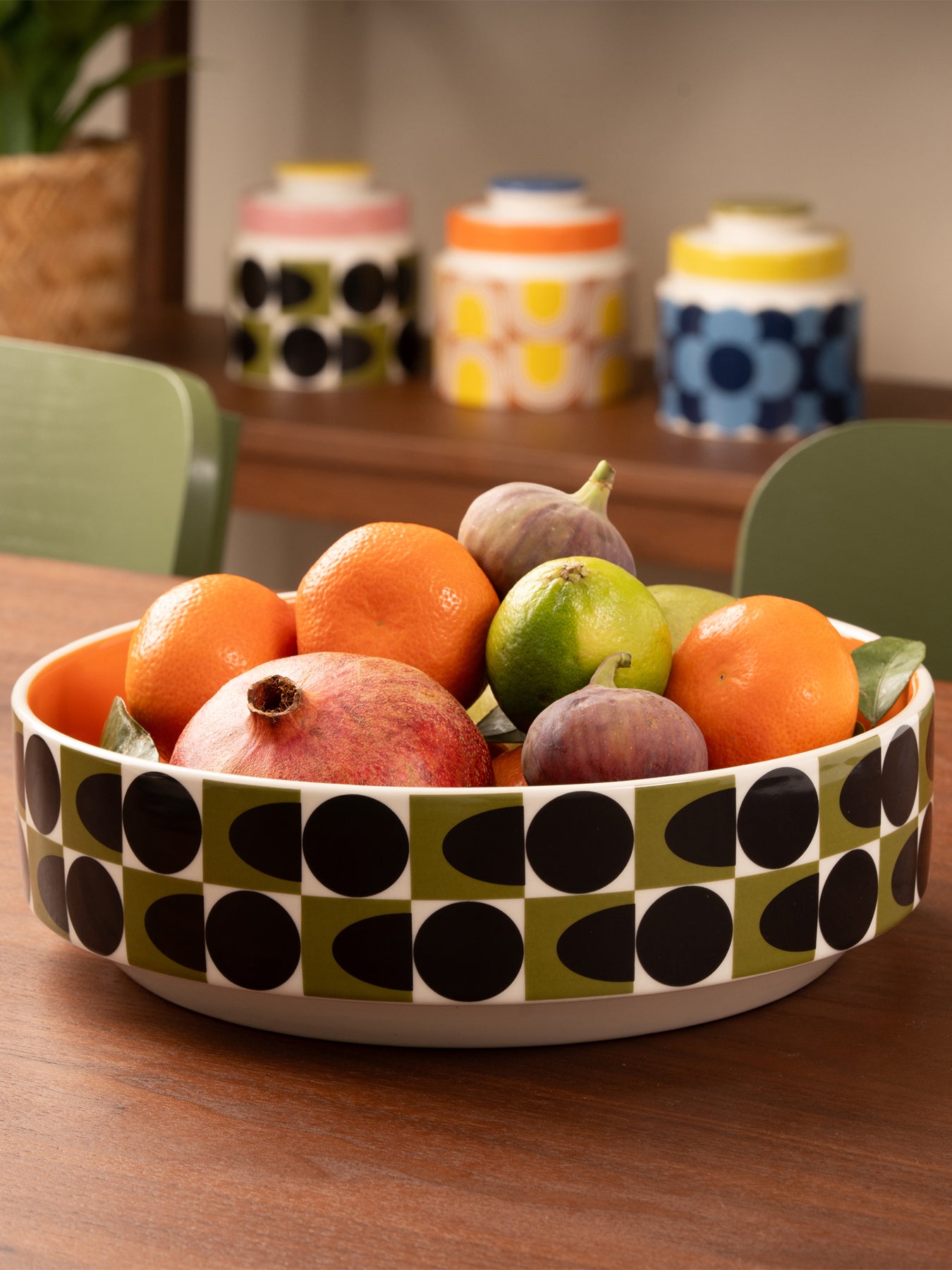 Spot Square Oval Fruit Bowl Orange