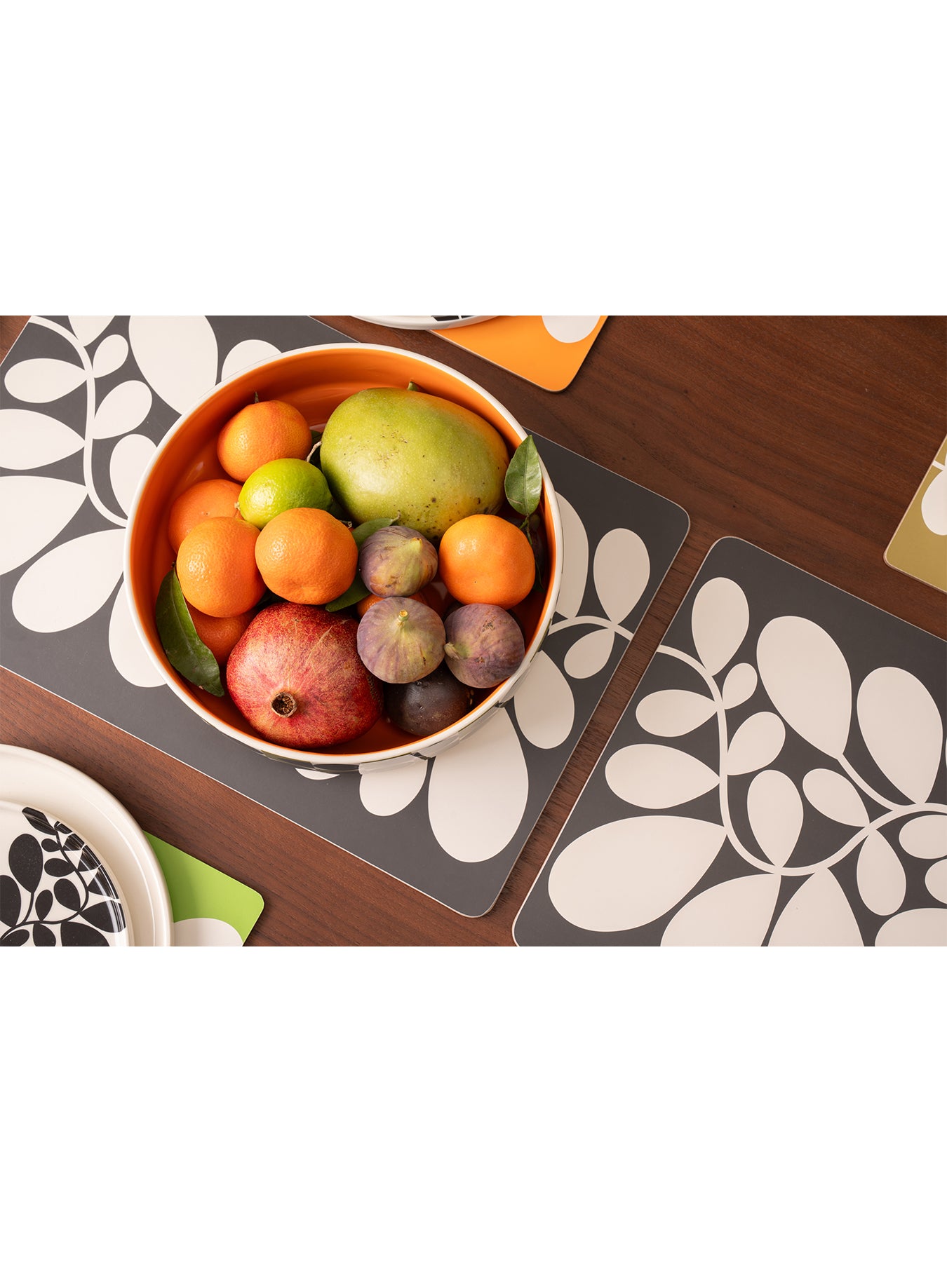 Spot Square Oval Fruit Bowl Orange