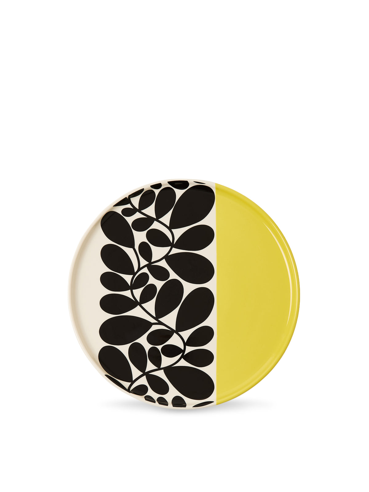 Sycamore Stripe Round Platter Yellow