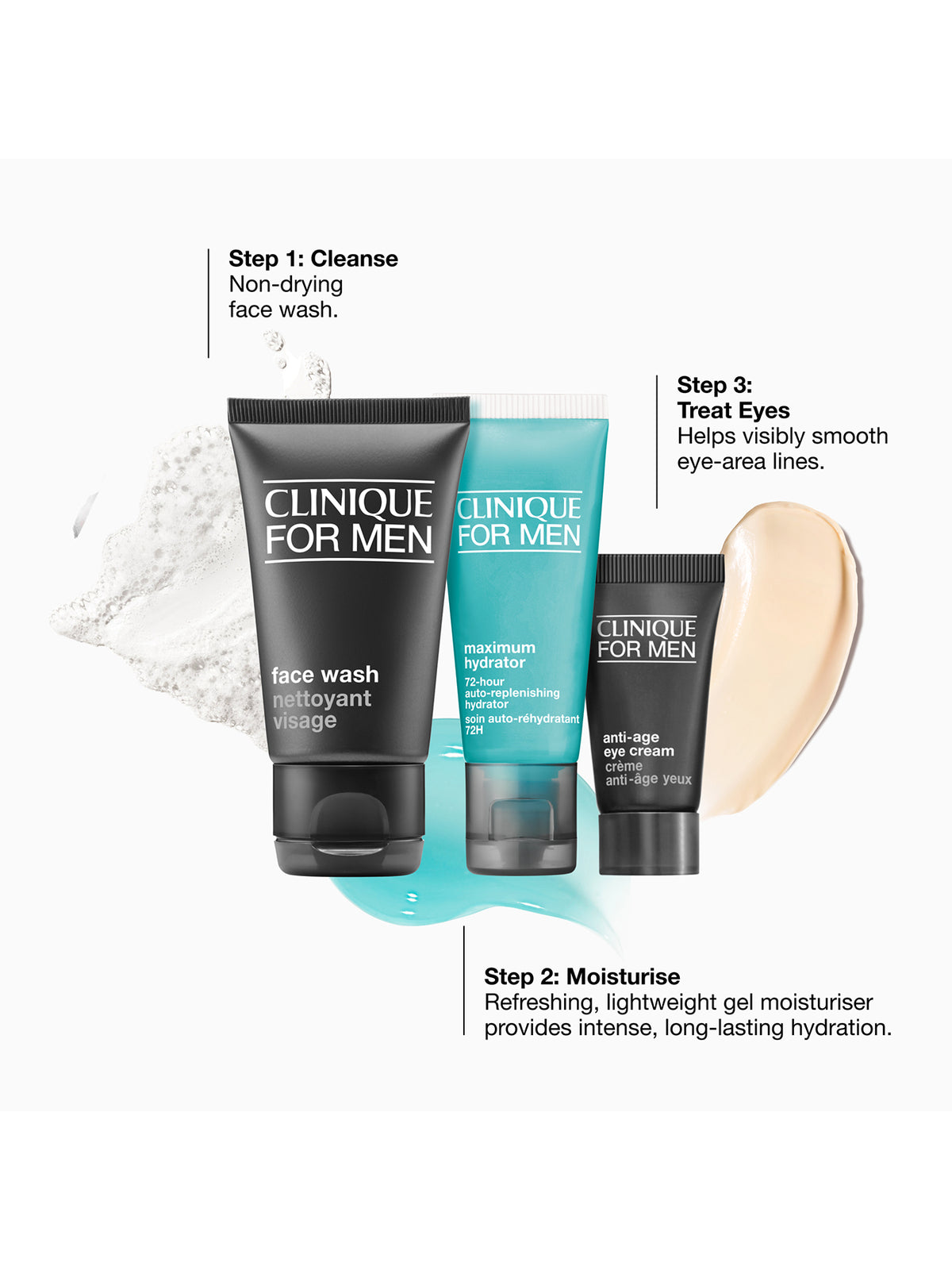 Clinique For Men Hydration Skincare Starter Travel Set