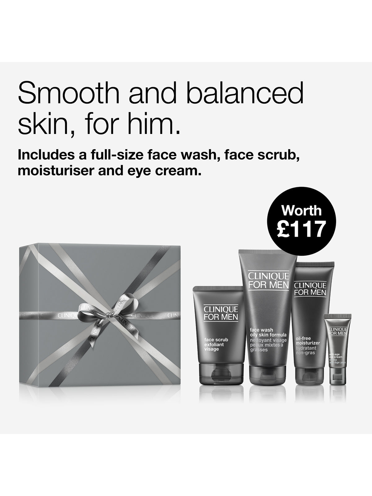 Clinique For Men Oil Control Skincare Gift Set For Oily Skin