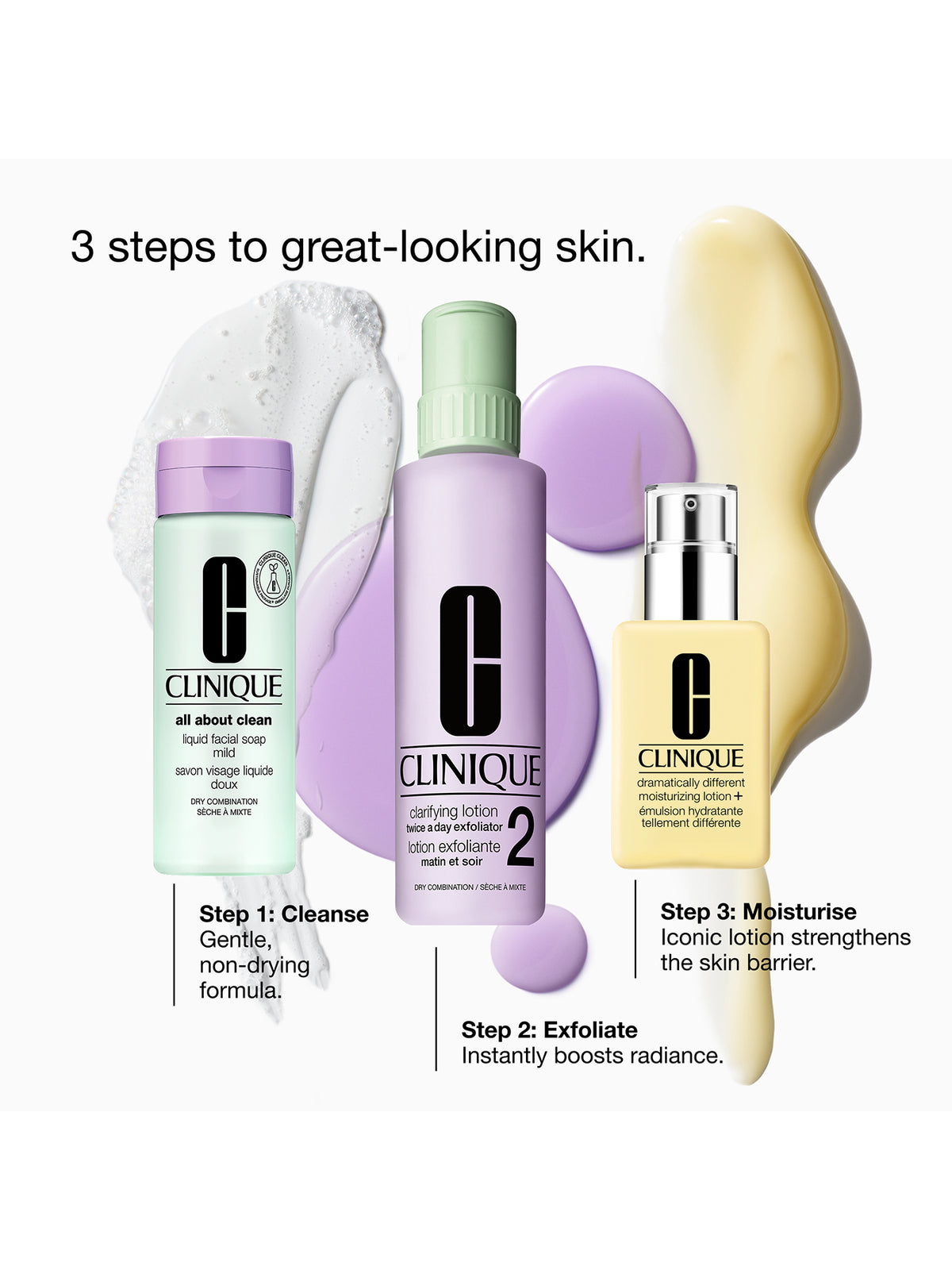 3-Step Hydration Skincare Gift Set For Dry Combination Skin