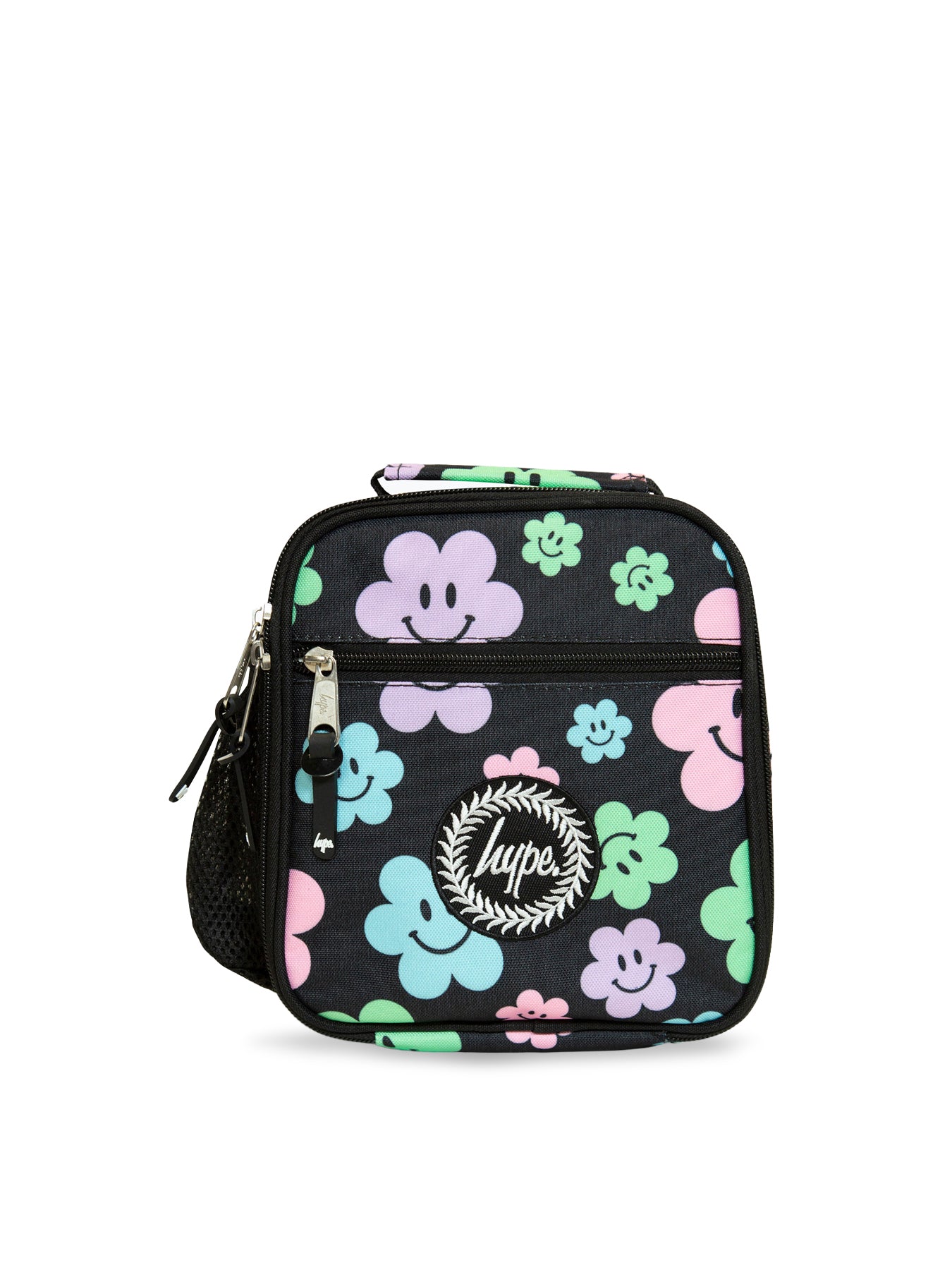 Black Happy Flowers Lunch Box