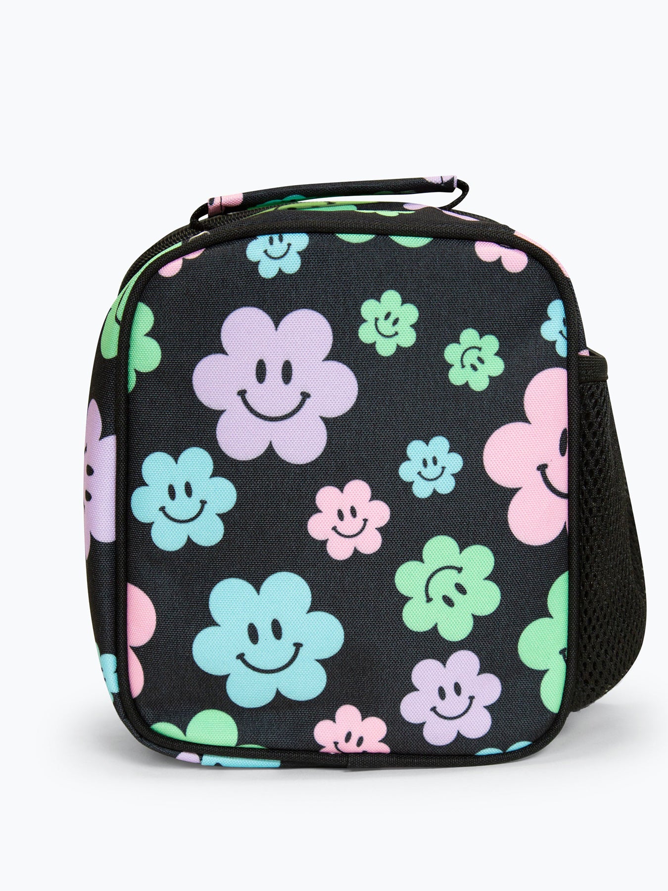 Black Happy Flowers Lunch Box
