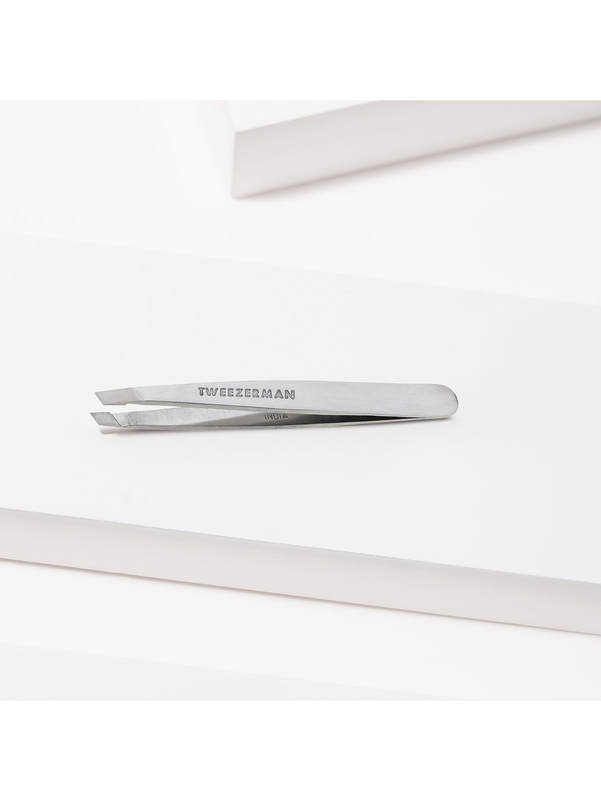 Mini Slant Tweezer Classic Stainless Steel