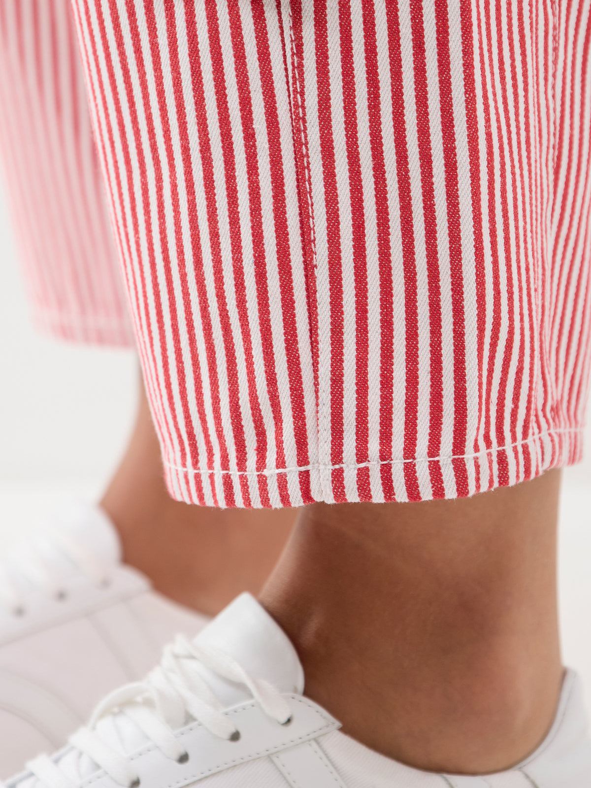 Striped Barrel Leg Jeans