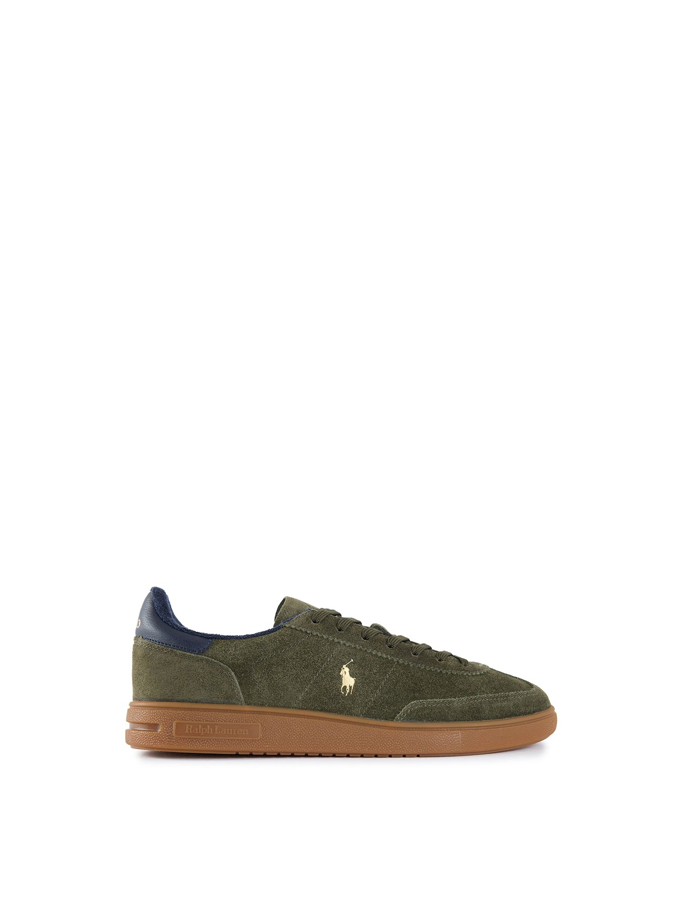 Bedford Suede Trainers - Olive Green