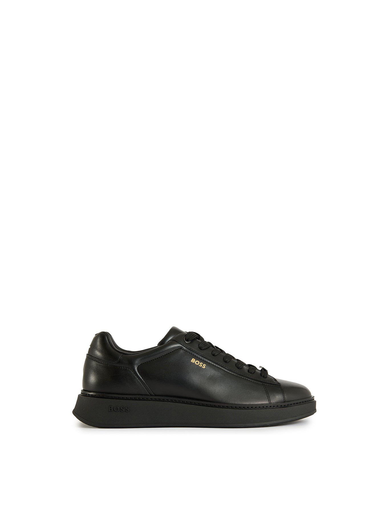 Bulton Runn Leather-Inspired Trainers - Black