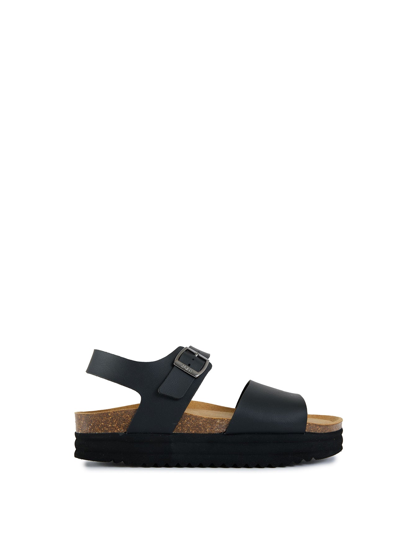 Vegan Clove Comfort Footbed Sandals - Black
