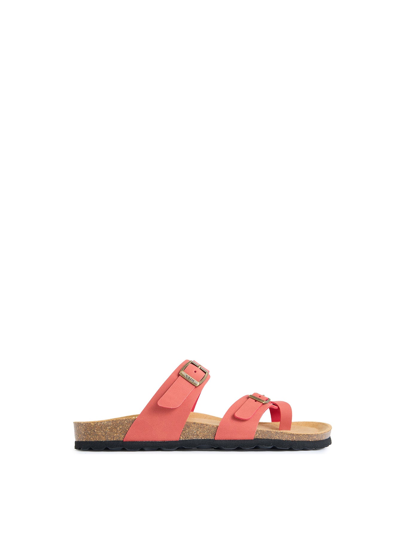 Vegan Garlic Comfort Footbed Sandals - Apricot