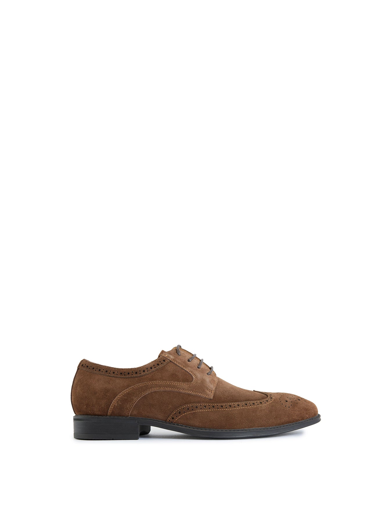 Guard Brogue Suede Shoes - Tan
