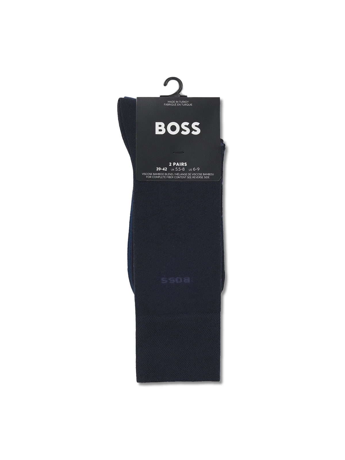 Cotton 2-Pack Crew Socks - Navy