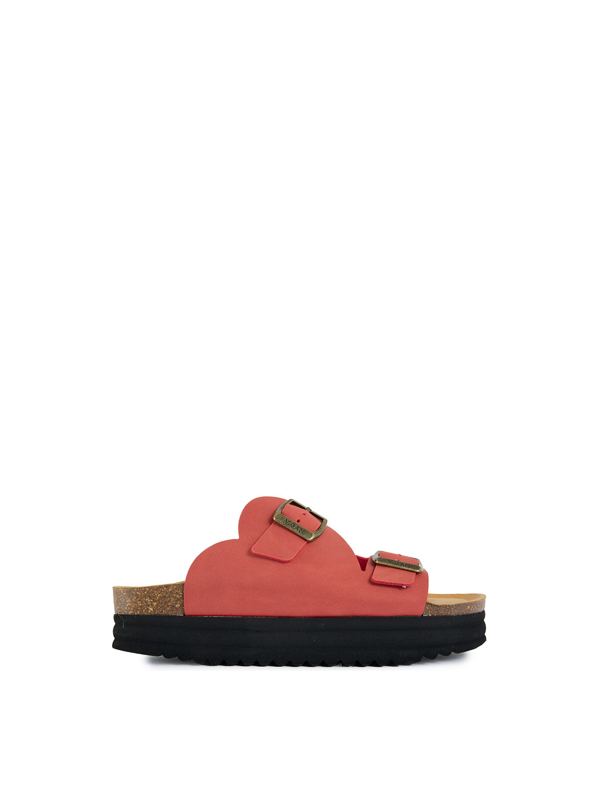 Vegan Heart Comfort Footbed Sandals - Apricot