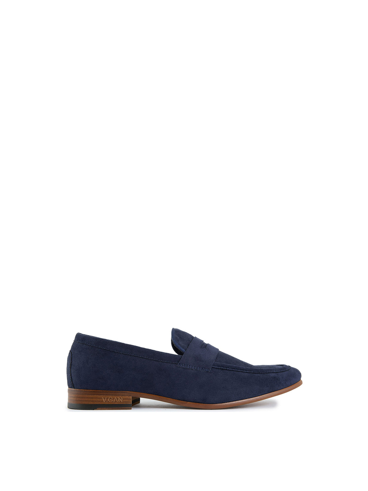 Vegan Kola Microfiber Loafers - Navy