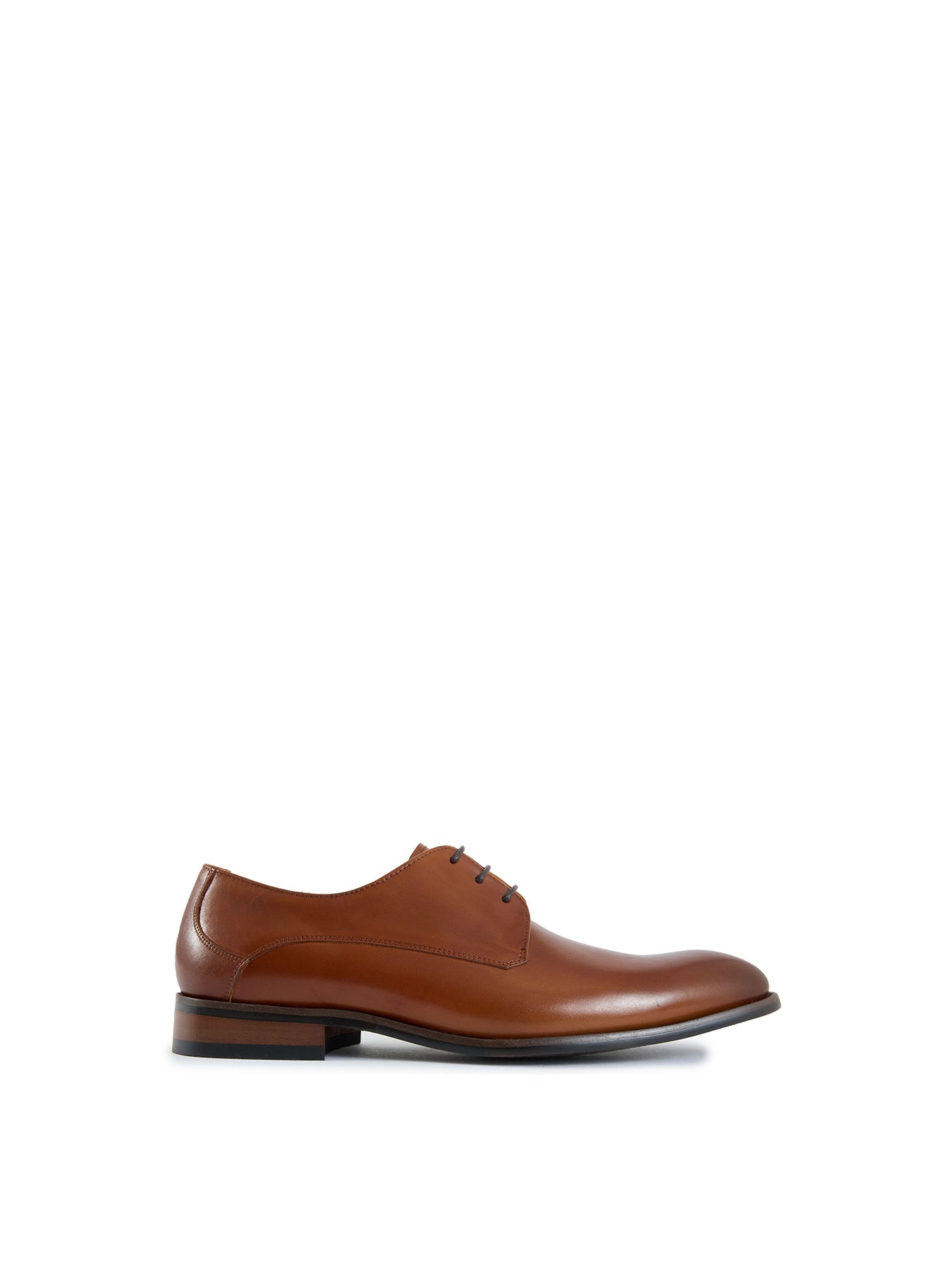 Labyrinth Derby Leather Shoes - Tan
