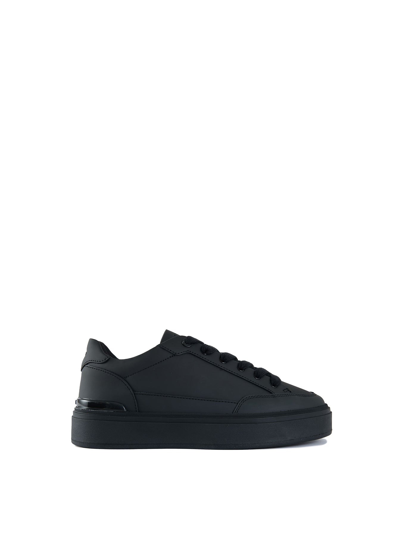 Lansbury Leather-Inspired Trainers - Black