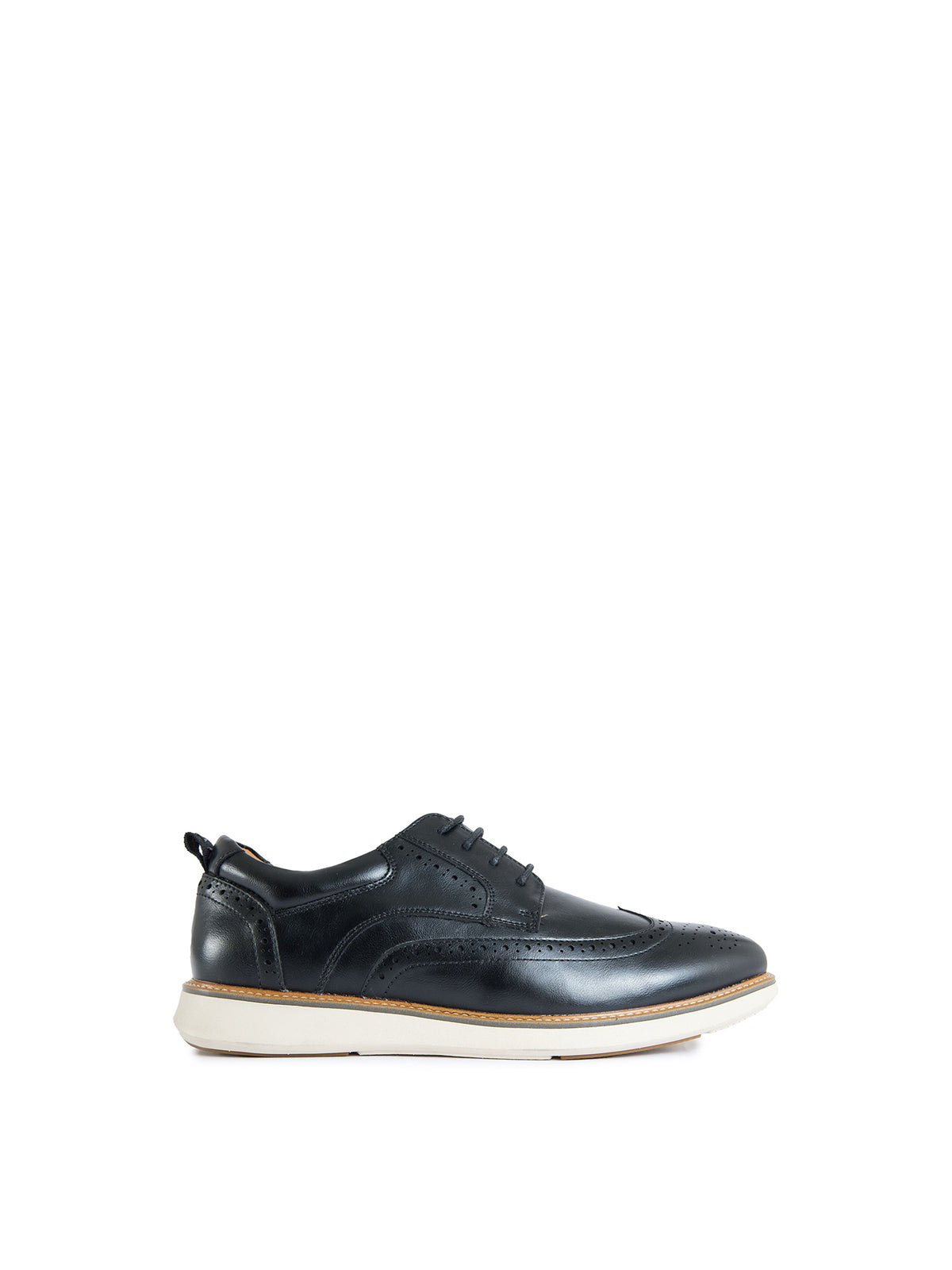 Vegan Okra Leisure Brogue Shoes - Black