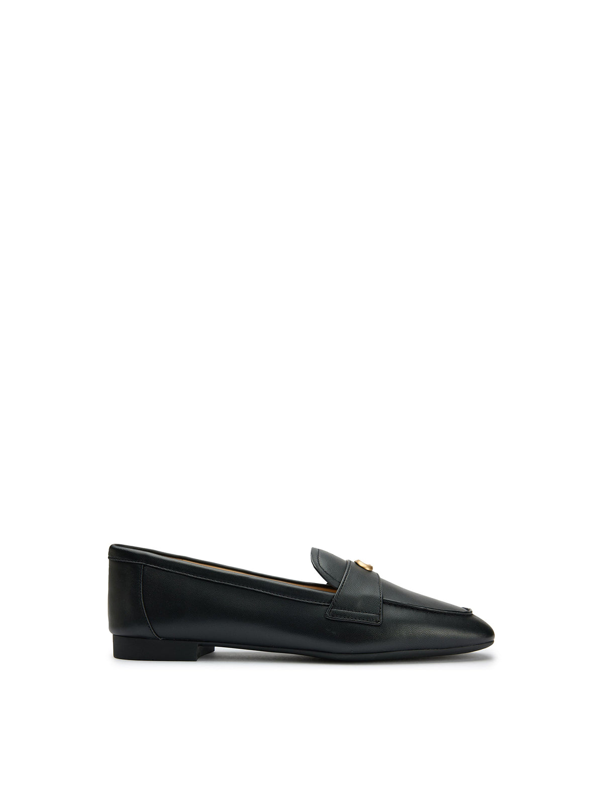 Sculpt Leather-Inspired Loafers - Black