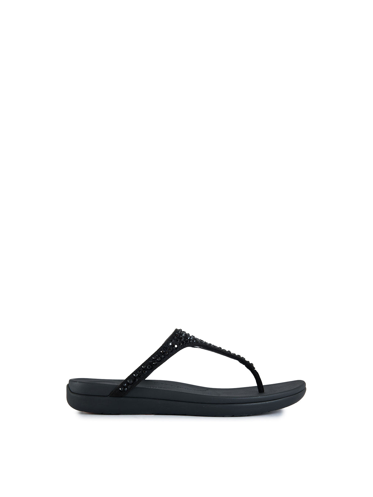 Solay Mixed Crystal Sandals - Black
