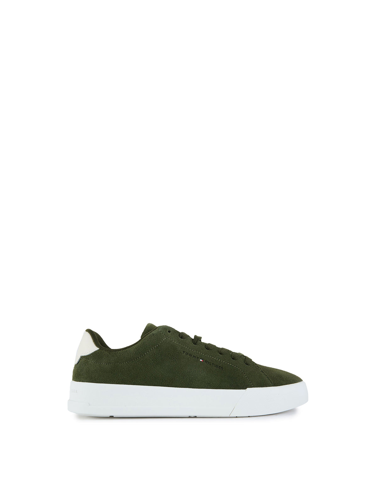 Court Core Suede-Inspired Trainers - Olive Green