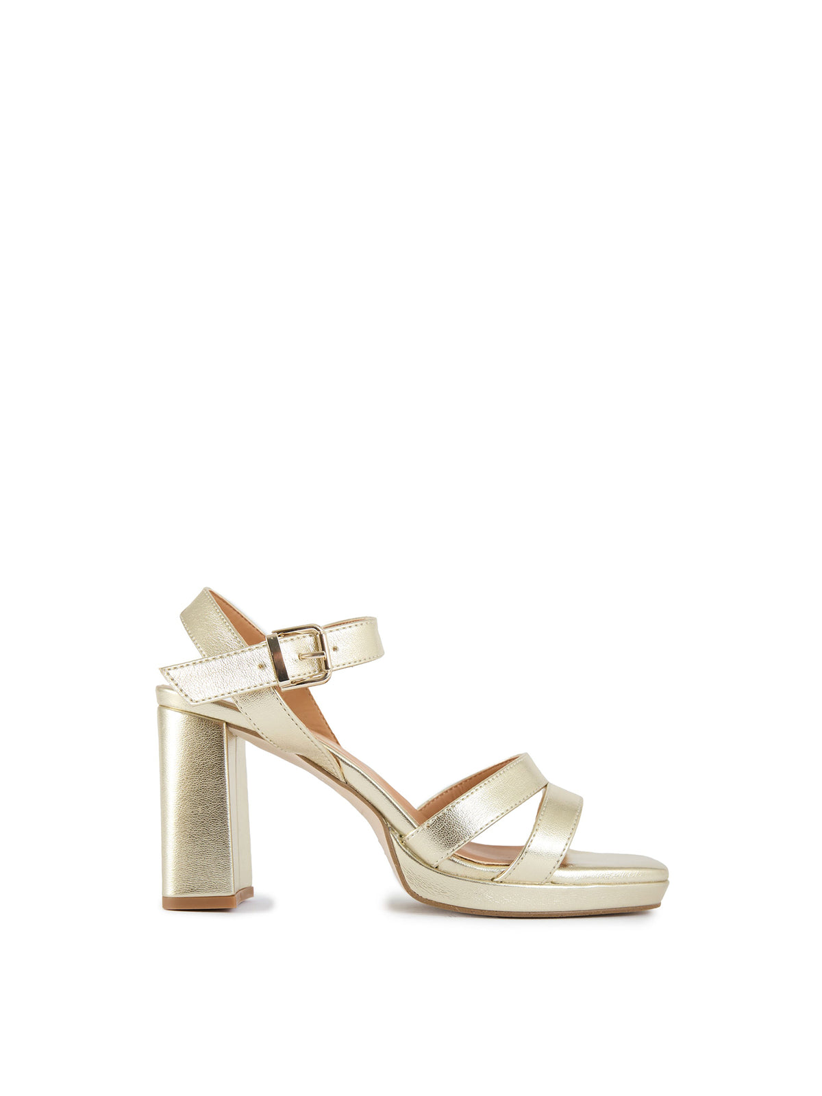 Vegan Tulsi Platform Heel Sandals - Gold