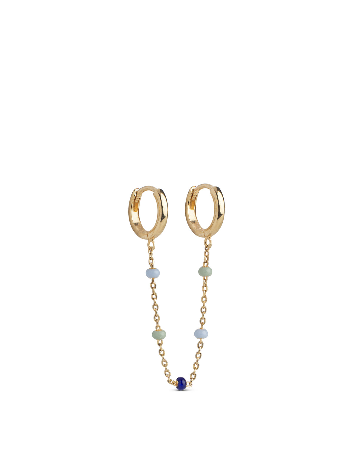 18kt Gold-Plated Lola Chain Hoop Earring