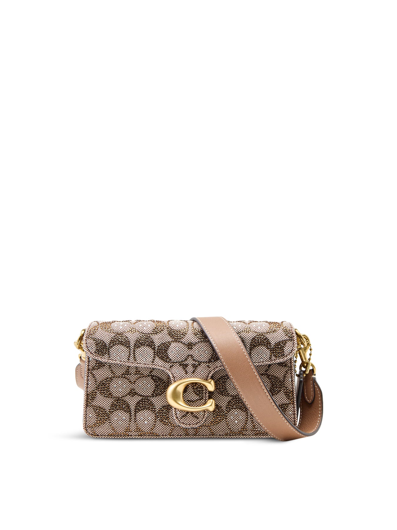 Crystal Signature Soft Tabby Shoulder Bag 20 - Mushroom
