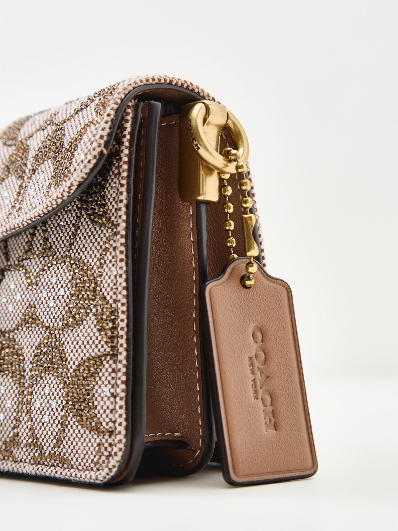 Crystal Signature Soft Tabby Shoulder Bag 20 - Mushroom