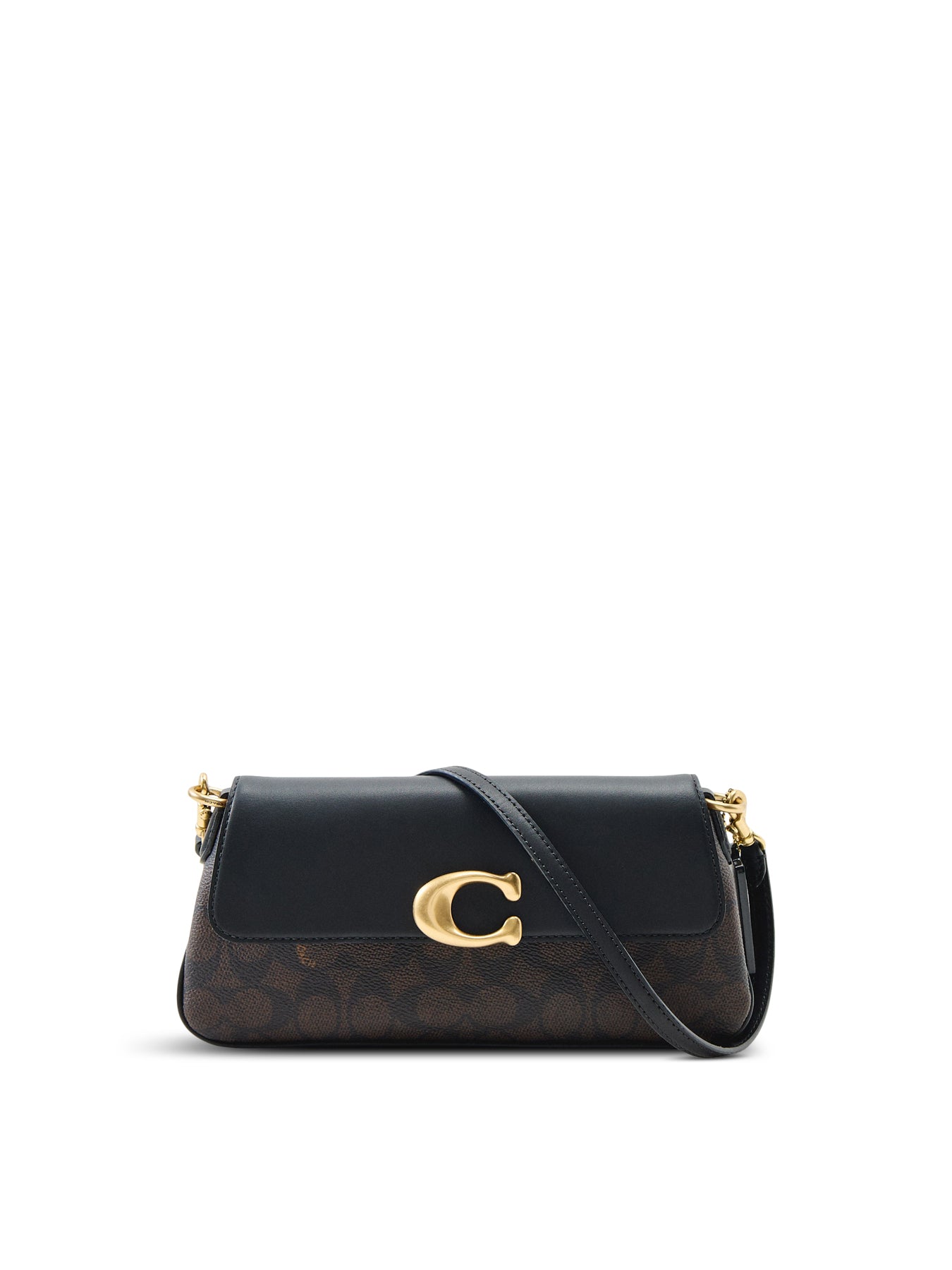 Signature Leather Jet Shoulder Bag - Walnut Black