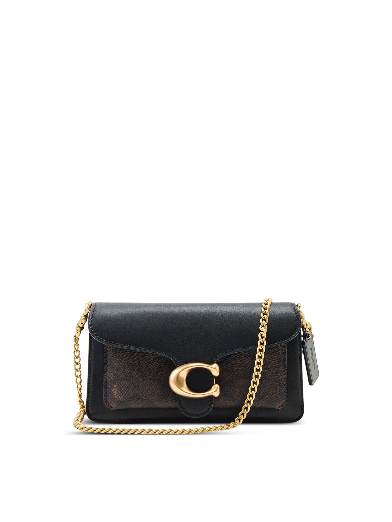 Signature Leather Tabby Chain Crossbody 19 - Walnut Black