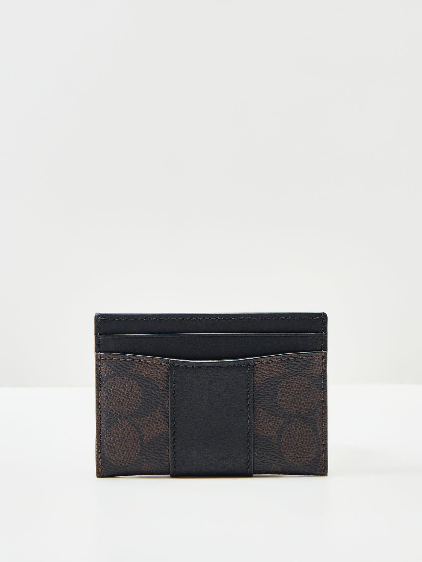 Signature Leather Essential Card Case - Walnut Black