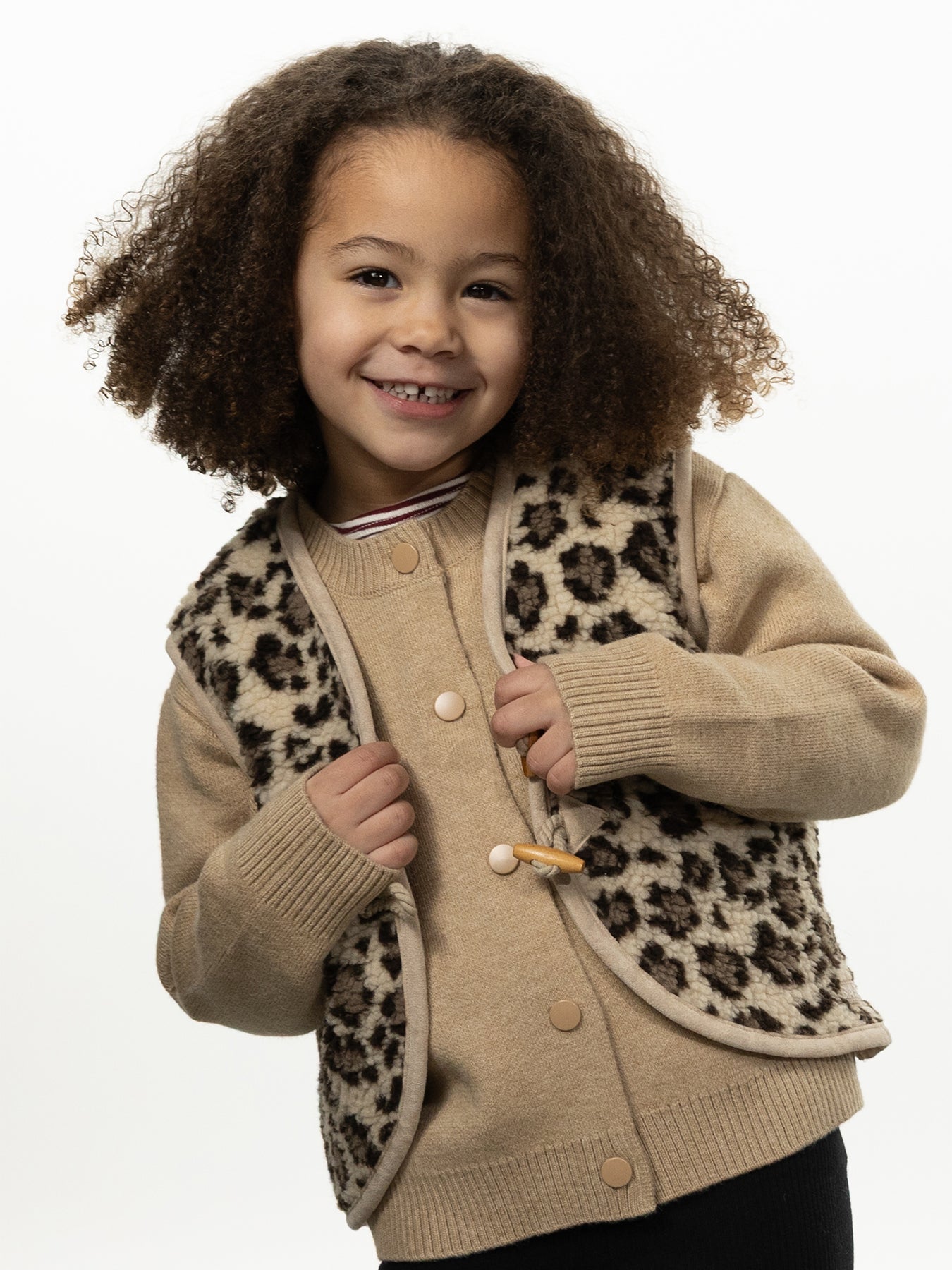 Winna Printed Gilet - Beige