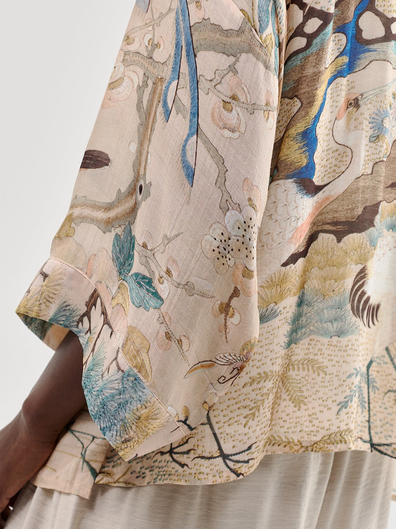 Women's Hummingbird Modal-Blend Short Kimono