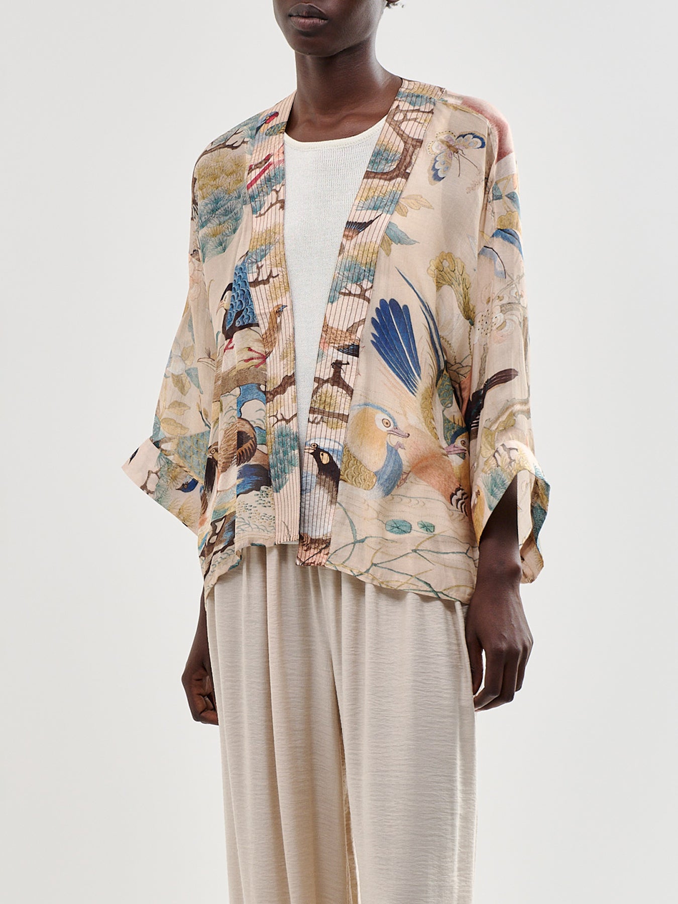 Women's Hummingbird Modal-Blend Short Kimono