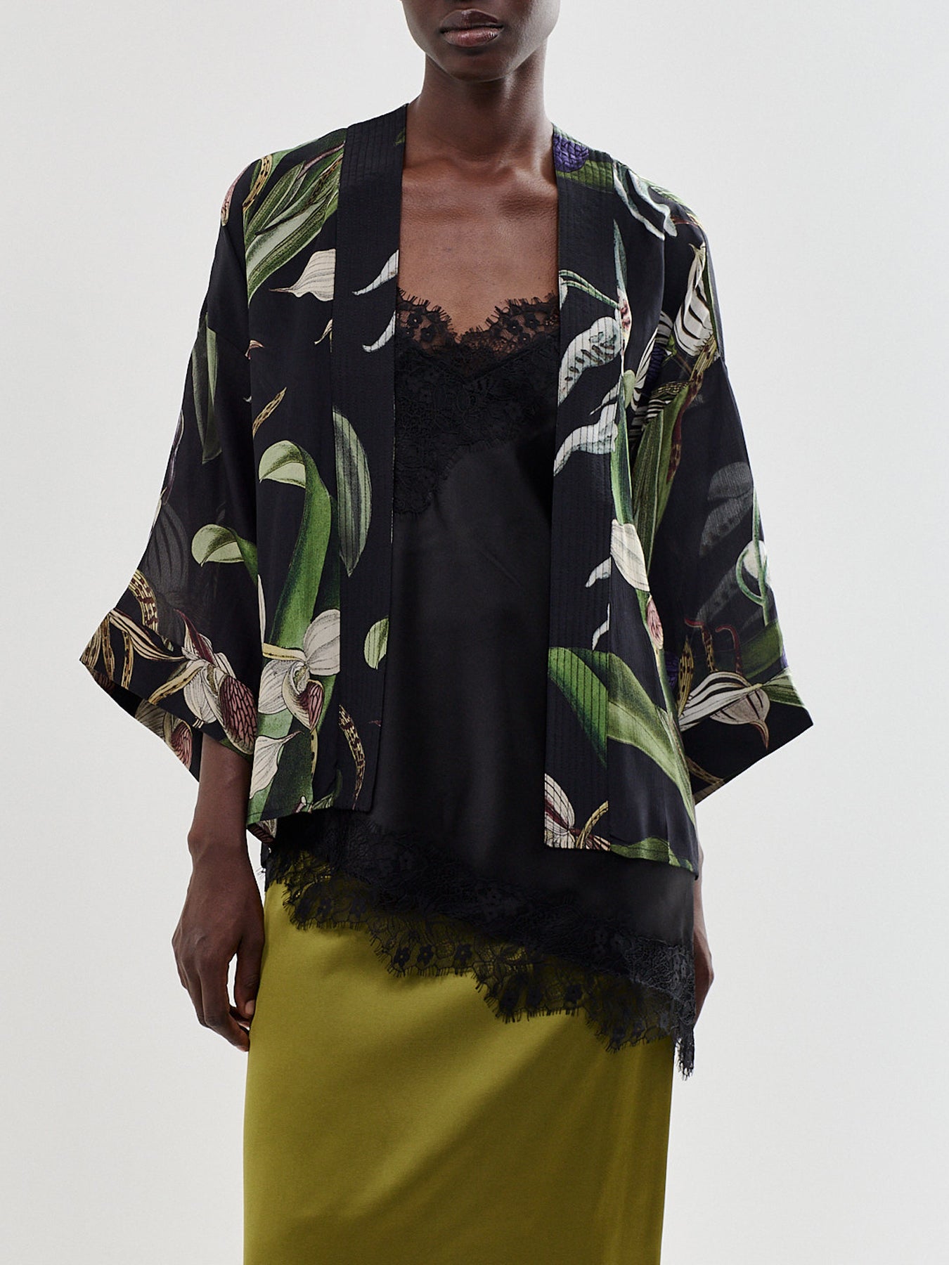 Women's Orchid Crepe Modal-Blend Short Kimono