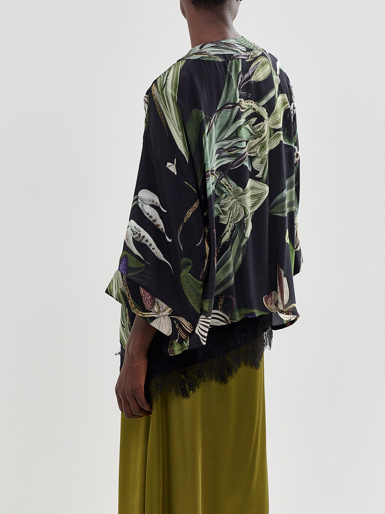 Women's Orchid Crepe Modal-Blend Short Kimono
