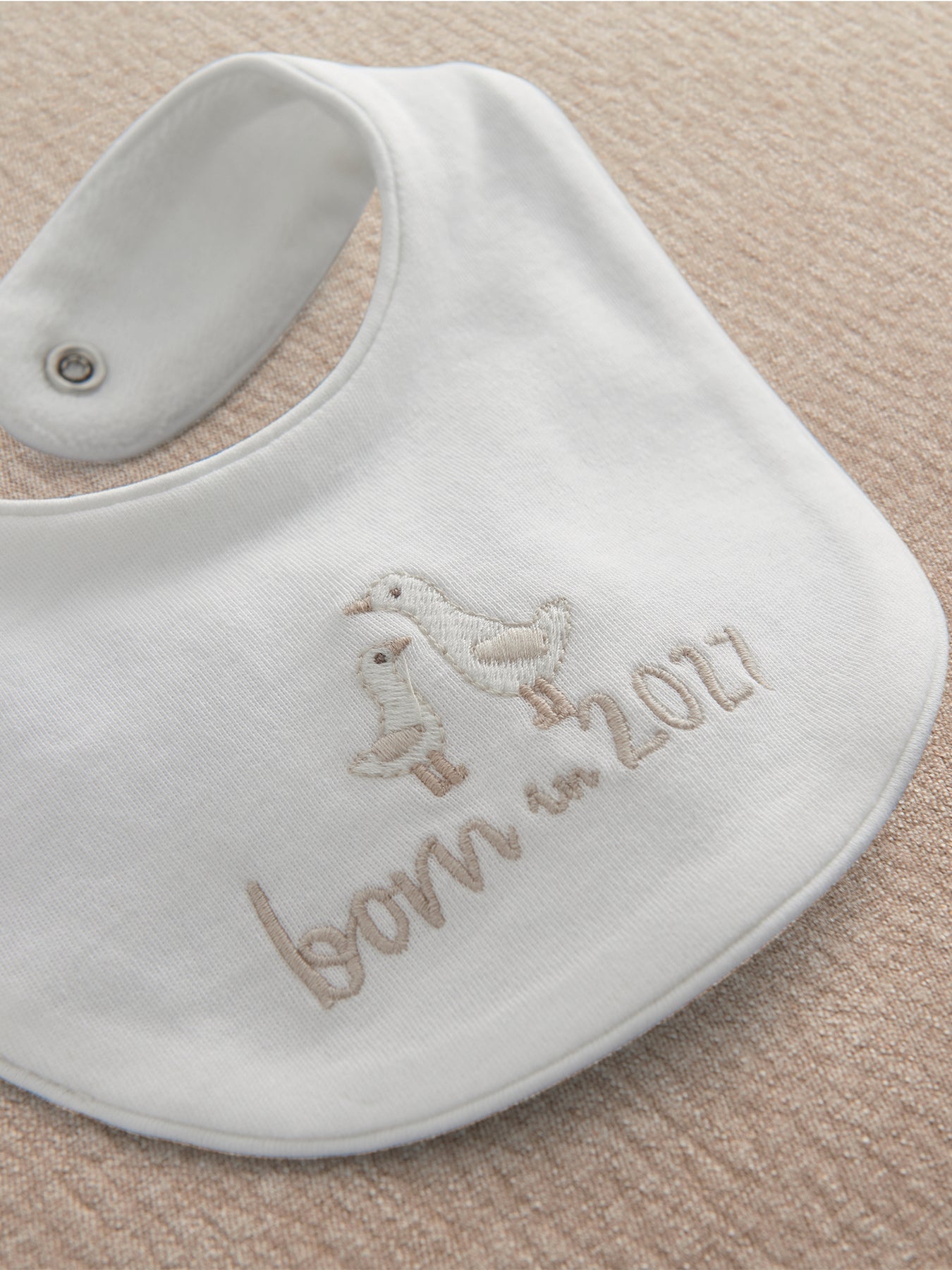 Baby Born In 2027 Bib White