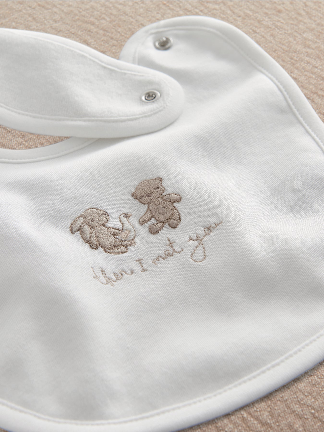 Baby Celebration Print 3-Pack Bibs White