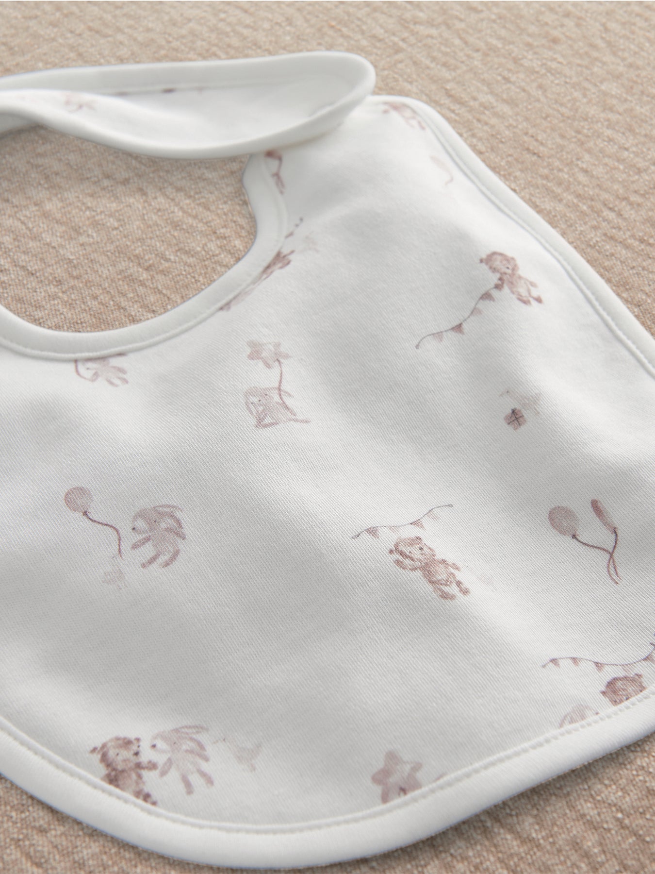 Baby Celebration Print 3-Pack Bibs White