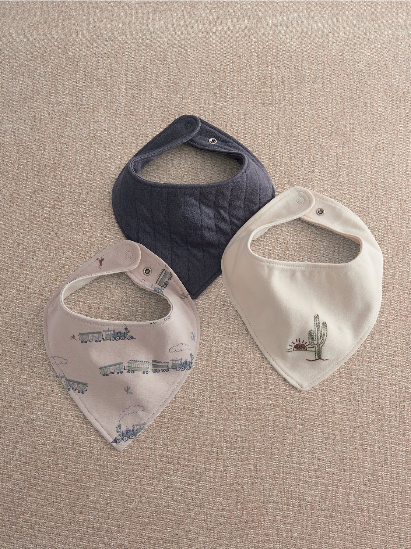 Baby Three Pack Blue Bibs