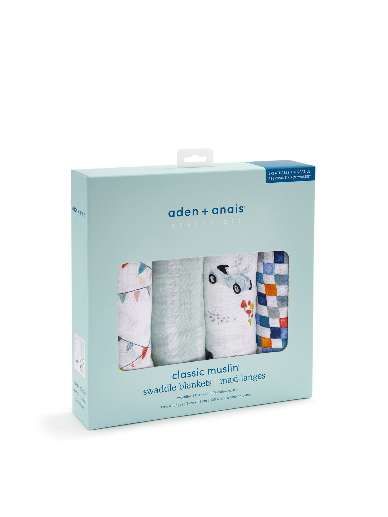 aden + anais Vintage Cars Muslin Swaddles Pack of 4