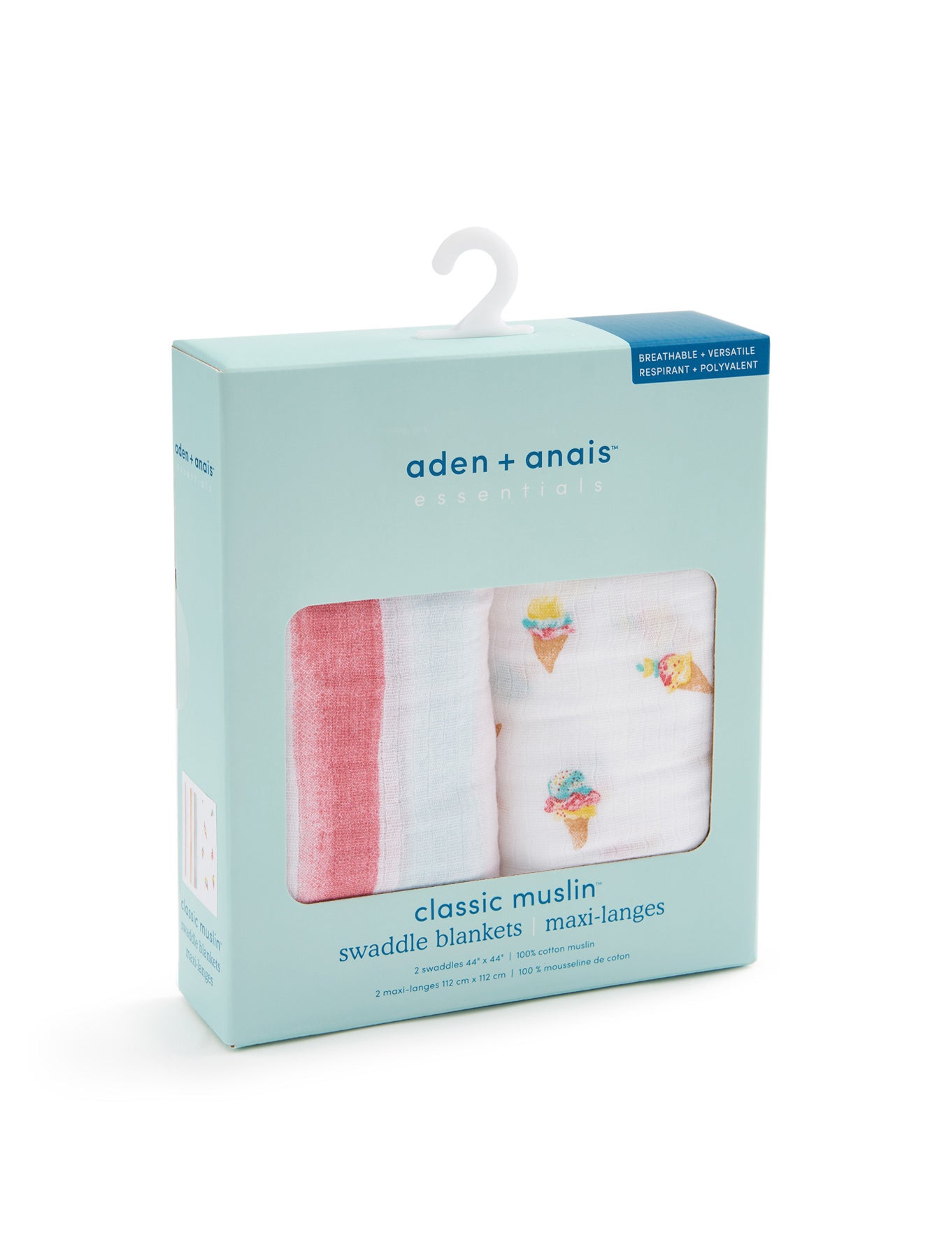 aden + anais Ice Cream Dreams Swaddle Blankets Pack of 2