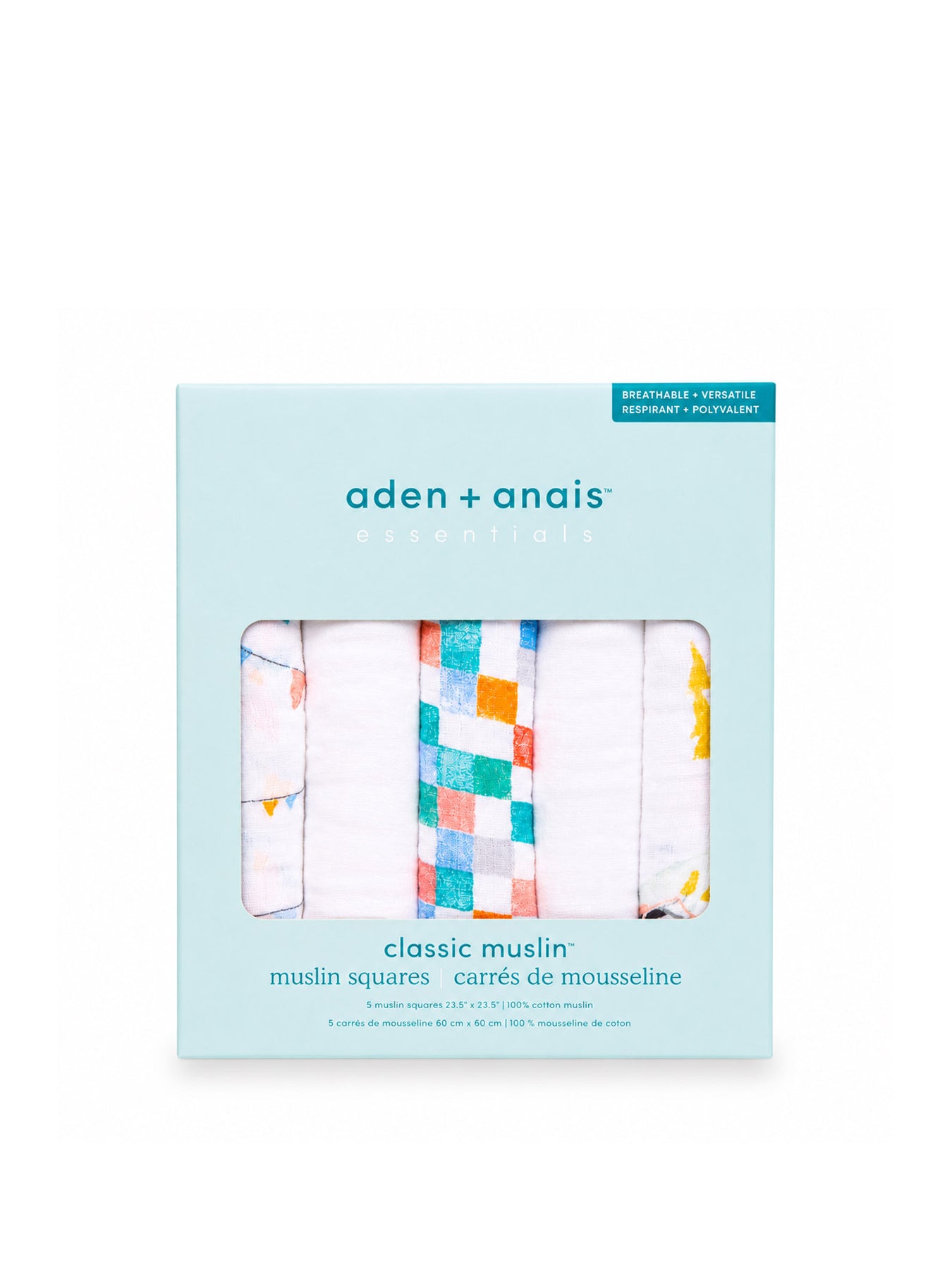 aden + anais Vintage Cars Muslin Squares Pack of 5