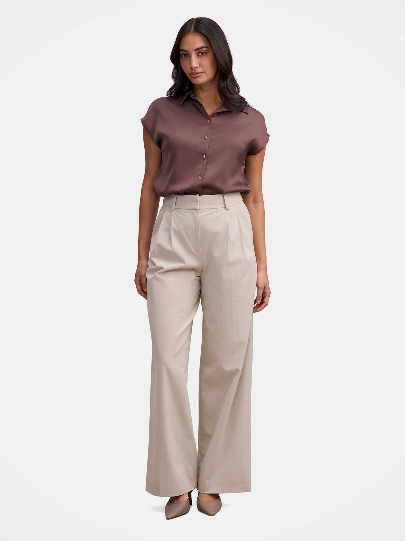 Nelly Grown-On Sleeve Shirt - Chocolate Brownie