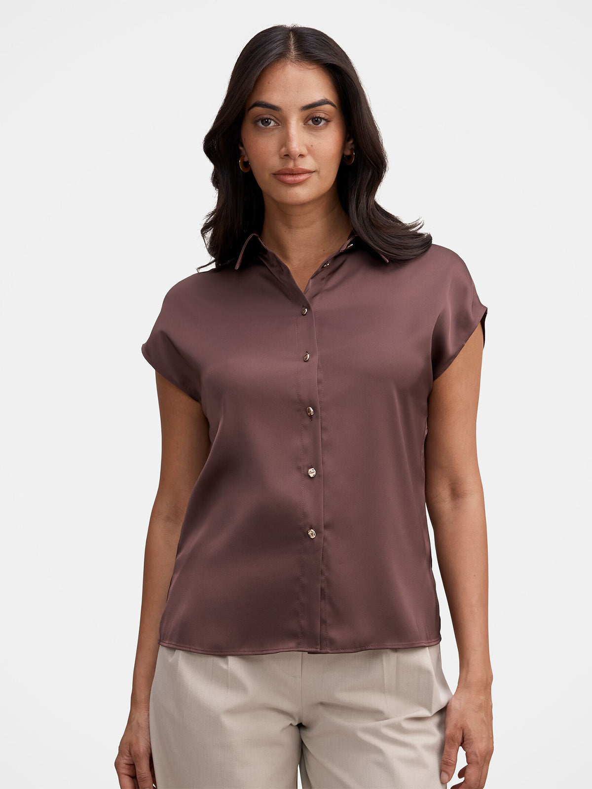 Nelly Grown-On Sleeve Shirt - Chocolate Brownie