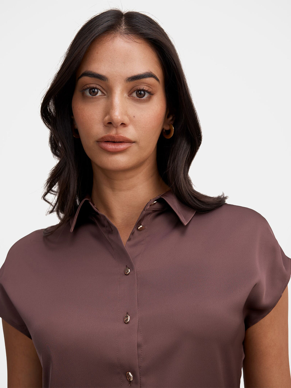 Nelly Grown-On Sleeve Shirt - Chocolate Brownie