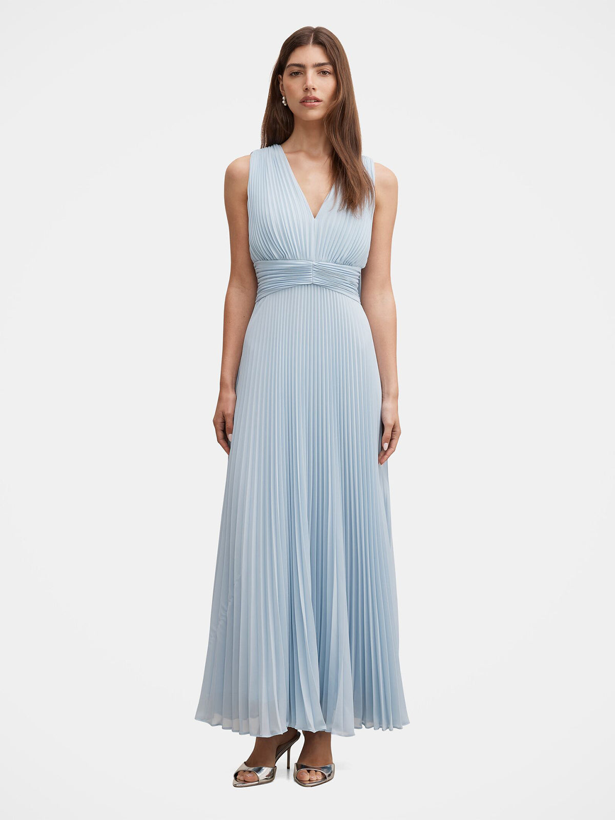Women's Leia Pleated Cape Maxi Dress
