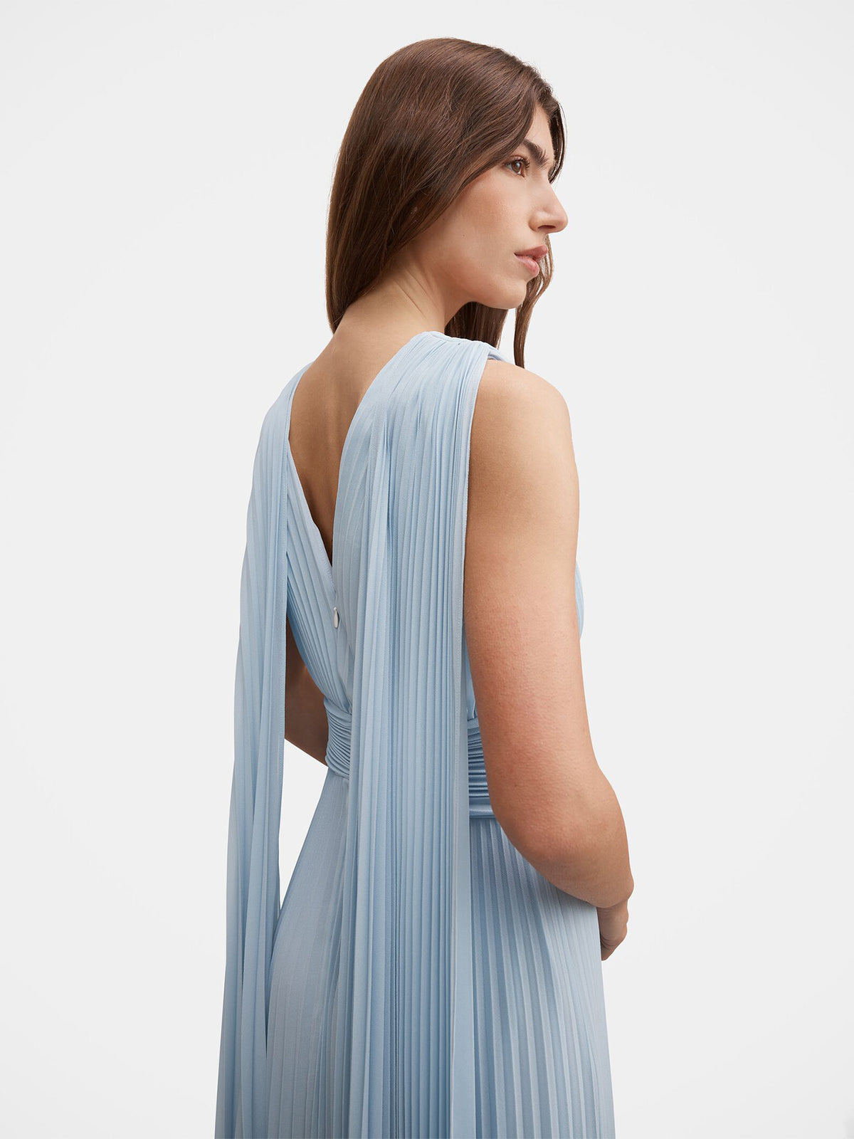 Women's Leia Pleated Cape Maxi Dress